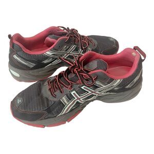 Asics Gel Venture 5 Womens Gray Pistachio Coral Athletic Running Shoes Size 11